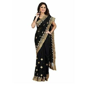 Embroidery gorgette saree